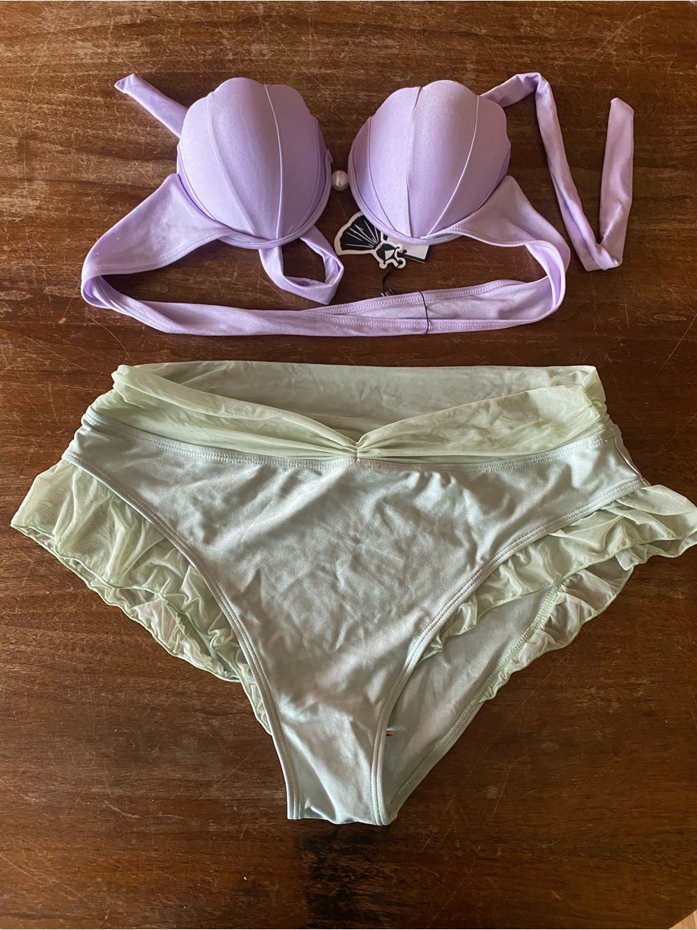 Plus size Retro Stage mermaid two piece swimming suit 3XL read description